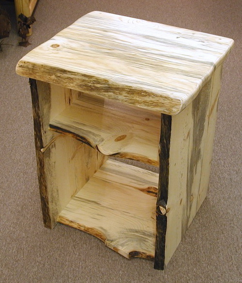 Northwest Handmade Furniture Blue Pine Side Table